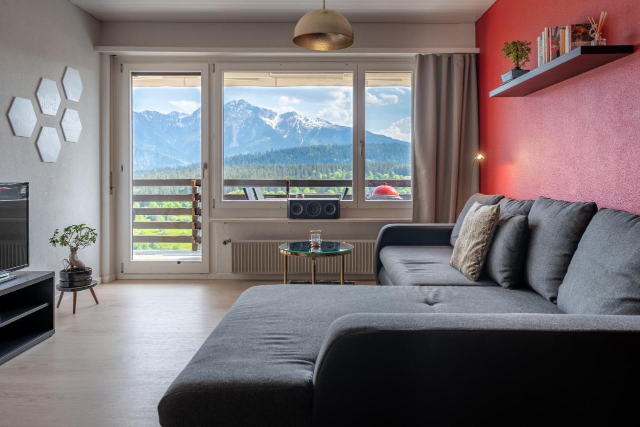 -Panorama-Bergblick- Dampfbad-Dusche Und Aussenbett Daire Flims Dış mekan fotoğraf